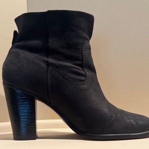 Vince Camuto Black Leather Ankle Boots